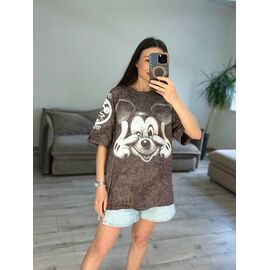Фотография Футболка женская 40-3 brown р.one size "VLADISLAVA" недорого оптом от прямого поставщика