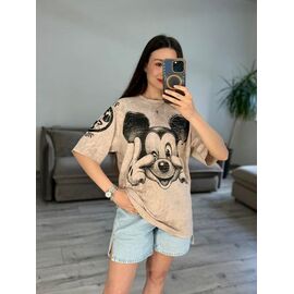 Фотография Футболка женская 40-3 l.beige р.one size "VLADISLAVA" недорого оптом от прямого поставщика