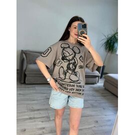 Фотография Футболка женская 40-5 grey р.one size "VLADISLAVA" недорого оптом от прямого поставщика