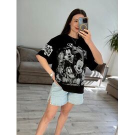 Фотография Футболка женская 40-6 black р.one size "VLADISLAVA" недорого оптом от прямого поставщика