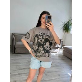 Фотография Футболка женская 40-6 grey р.one size "VLADISLAVA" недорого оптом от прямого поставщика