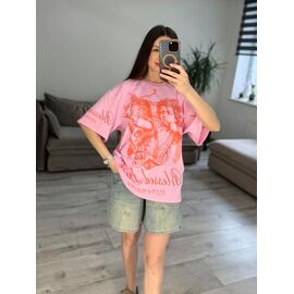 Фотография Футболка женская 40-7 pink р.one size "VLADISLAVA" недорого оптом от прямого поставщика
