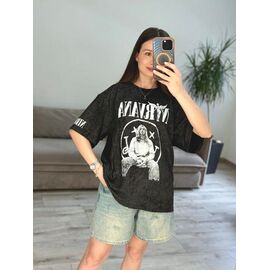 Фотография Футболка женская 40-8 black р.one size "VLADISLAVA" недорого оптом от прямого поставщика