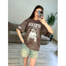 Фотография Футболка женская 40-8 brown р.one size "VLADISLAVA" недорого оптом от прямого поставщика