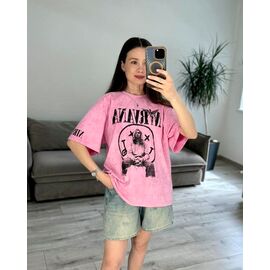 Фотография Футболка женская 40-8 pink р.one size "VLADISLAVA" недорого оптом от прямого поставщика