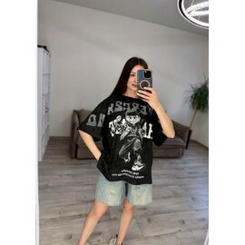 Фотография Футболка женская 55 black р.one size "VLADISLAVA" недорого оптом от прямого поставщика