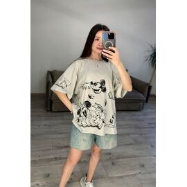 Фотография Футболка женская 55-1 l.grey р.one size "VLADISLAVA" недорого оптом от прямого поставщика