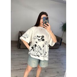 Фотография Футболка женская 55-1 white р.one size "VLADISLAVA" недорого оптом от прямого поставщика