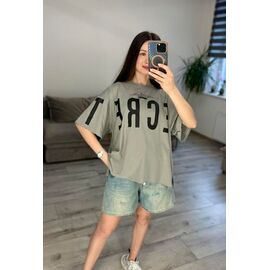 Фотография Футболка женская 55-3 khaki р.42-48 "VLADISLAVA" недорого оптом от прямого поставщика