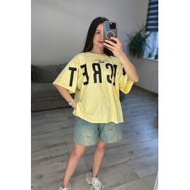 Фотография Футболка женская 55-3 yellow р.42-48 "VLADISLAVA" недорого оптом от прямого поставщика