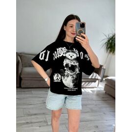 Фотография Футболка женская 55-4 black р.one size "VLADISLAVA" недорого оптом от прямого поставщика