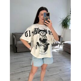 Фотография Футболка женская 55-4 white р.one size "VLADISLAVA" недорого оптом от прямого поставщика