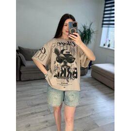Фотография Футболка женская 55-5 beige р.42-48 "VLADISLAVA" недорого оптом от прямого поставщика