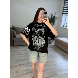 Фотография Футболка женская 55-5 black р.42-48 "VLADISLAVA" недорого оптом от прямого поставщика