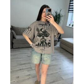 Фотография Футболка женская 55-5 grey р.42-48 "VLADISLAVA" недорого оптом от прямого поставщика