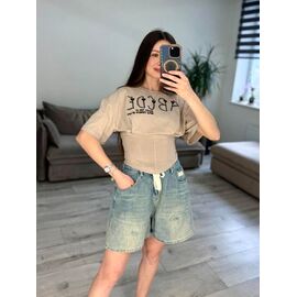 Фотография Футболка женская 648 beige р.42-48 "VLADISLAVA" недорого оптом от прямого поставщика