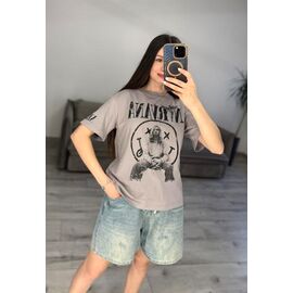 Фотография Футболка женская 67 d.grey р.one size "VLADISLAVA" недорого оптом от прямого поставщика