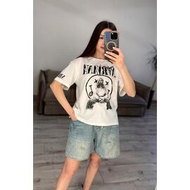 Фотография Футболка женская 67 white р.one size "VLADISLAVA" недорого оптом от прямого поставщика