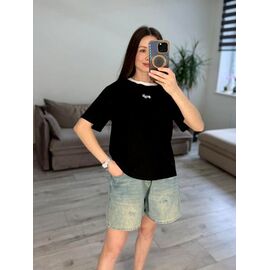 Фотография Футболка женская 67-2 black р.one size "VLADISLAVA" недорого оптом от прямого поставщика