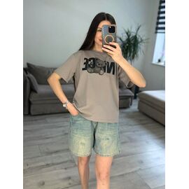 Фотография Футболка женская 67-3 grey р.one size "VLADISLAVA" недорого оптом от прямого поставщика