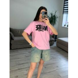 Фотография Футболка женская 67-3 pink р.one size "VLADISLAVA" недорого оптом от прямого поставщика