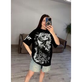 Фотография Футболка женская 71 black р.one size "VLADISLAVA" недорого оптом от прямого поставщика