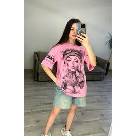 Фотография Футболка женская 71-1 pink р.one size "VLADISLAVA" недорого оптом от прямого поставщика