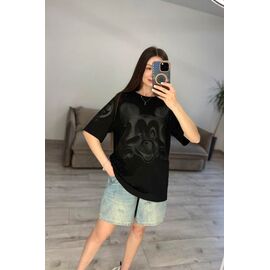 Фотография Футболка женская 72 black р.one size "VLADISLAVA" недорого оптом от прямого поставщика
