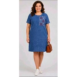 Фотография Платье летнее женское JL1224 blue р.44-52 "Julia" недорого оптом от прямого поставщика
