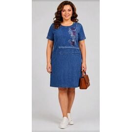 Фотография Платье летнее женское JL1225 blue р.44-52 "Julia" недорого оптом от прямого поставщика