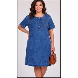 Фотография Платье летнее женское JL1230 blue р.44-52 "Julia" недорого оптом от прямого поставщика