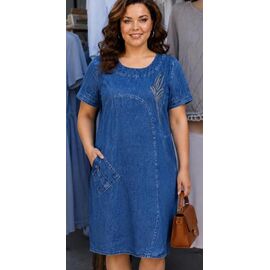 Фотография Платье летнее женское JL1235 blue р.44-52 "Julia" недорого оптом от прямого поставщика