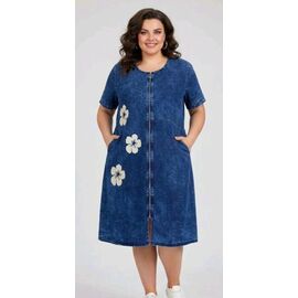Халат жіночий JL1238 blue р.60-68 "Julia" недорого оптом від прямого постачальника