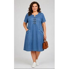 Фотография Платье летнее женское JL1240 blue р.44-52 "Julia" недорого оптом от прямого поставщика
