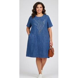 Фотография Платье летнее женское JL1243 blue р.44-52 "Julia" недорого оптом от прямого поставщика