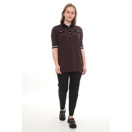 Фотография Футболка женская JL1249 brown р.52-54 "Julia" недорого оптом от прямого поставщика