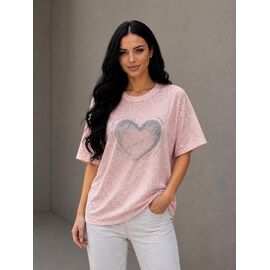 Фотография Футболка женская 26117 pink р.46-50 "PULSE" недорого оптом от прямого поставщика