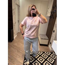 Фотография Футболка женская LR1446 pink р.one size "Lora" недорого оптом от прямого поставщика