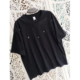Фотография Футболка женская LR1449 black р.one size "Lora" недорого оптом от прямого поставщика