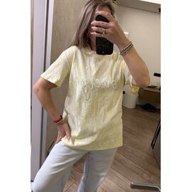 Фотография Футболка женская LR1480 yellow р.one size "Lora" недорого оптом от прямого поставщика