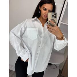 Фотография Рубашка женская LR1514 white р.one size "Lora" недорого оптом от прямого поставщика