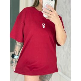 Фотография Футболка женская LR1572 wine р.one size "Lora" недорого оптом от прямого поставщика