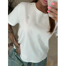 Фотография Футболка женская LR1574 white р.one size "Lora" недорого оптом от прямого поставщика