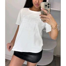 Фотография Футболка женская LR1577 white р.one size "Lora" недорого оптом от прямого поставщика