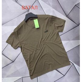 Фотография Футболка мужская 67385 khaki р.XL-5XL "MACCALI" недорого оптом от прямого поставщика