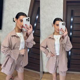Фотография Костюм женский 014 d.beige р.42-48 "VALENTINA" недорого оптом от прямого поставщика