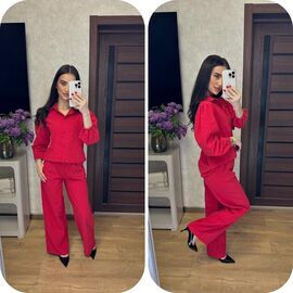 Фотография Костюм женский 113 red р.42-48 "VALENTINA" недорого оптом от прямого поставщика