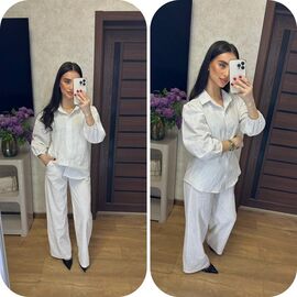 Фотография Костюм женский 113 white р.42-48 "VALENTINA" недорого оптом от прямого поставщика