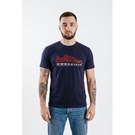 Фотография Футболка мужская 5-5 navy р.M-2XL "VICTORY" недорого оптом от прямого поставщика