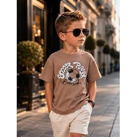 Фотография Футболка детская на мальчика 3708 brown р.110-128 "Major" недорого оптом от прямого поставщика